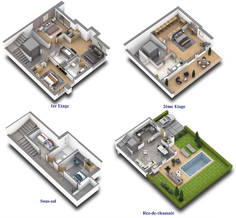 Promenade de Darb - Plans 3D Villa 17