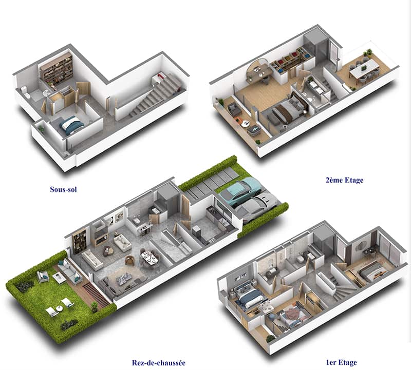 Promenade de Darb - Plans 3D Villa 26