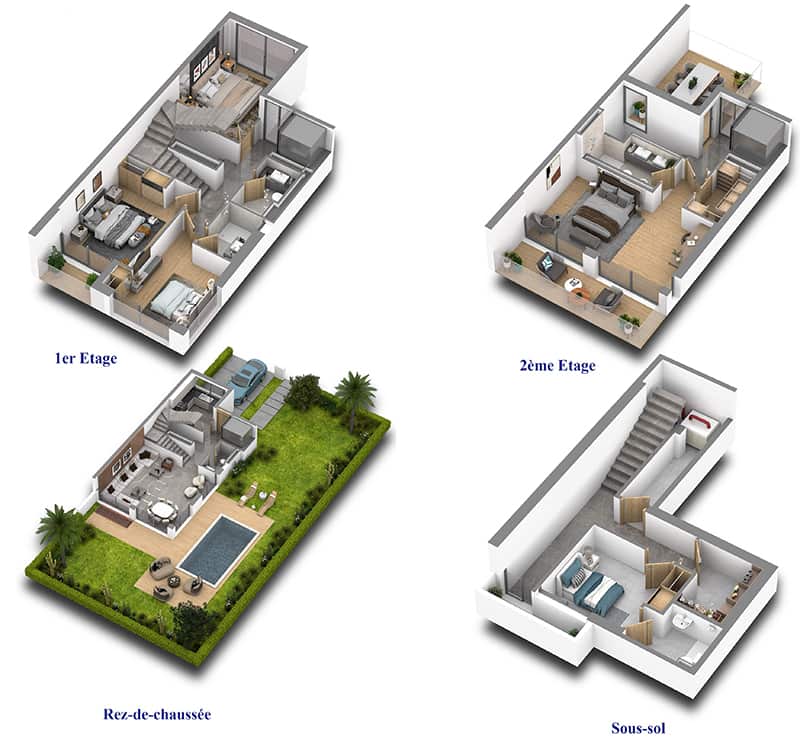 Promenade de Darb - Plans 3D Villa 8